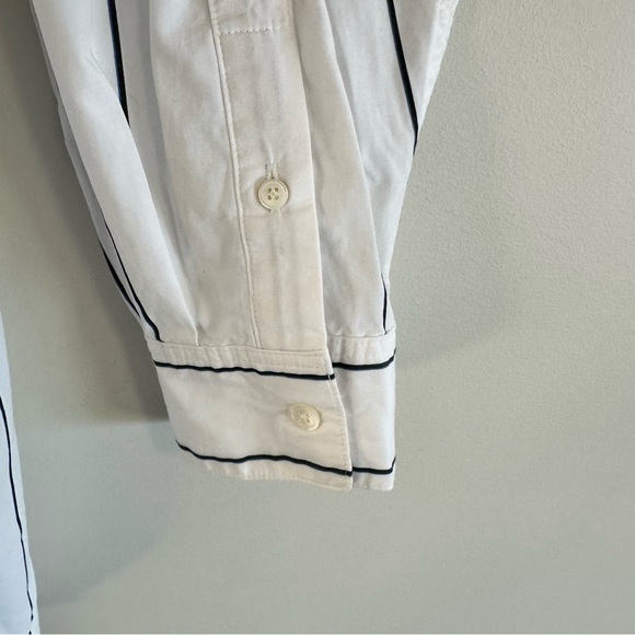 Babaton Essential Poplin Pinstripe Shirt Medium White - Picture 5 of 10